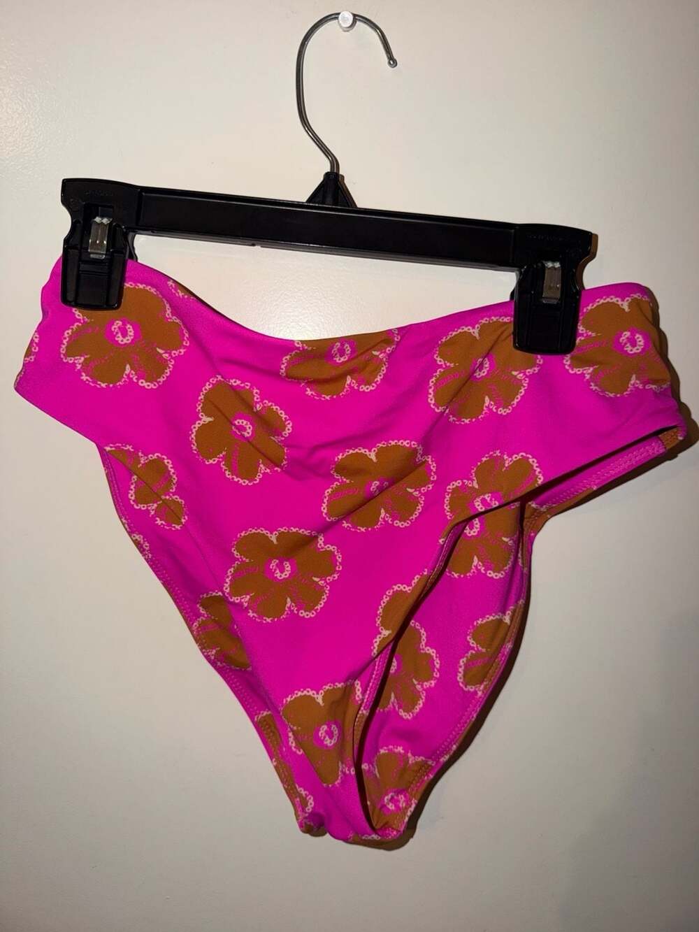 Out From Under Zoey Floral Bikini Bottom Pink Rose Small